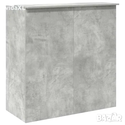 vidaXL Приемно бюро, бетонно сиво, 100x50x103,5 см, инженерно дърво, снимка 7 - Бюра - 56147065