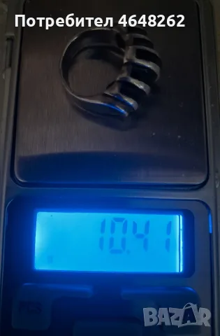 Сребърен пръстен 925 с черен оникс, снимка 6 - Пръстени - 55143128