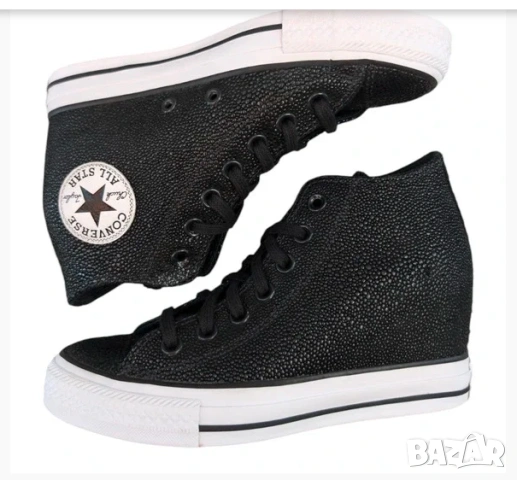 кецове на платформа Converse All Star CTAS Luxury Mid Wedge номер 40,5, снимка 6 - Кецове - 53501831