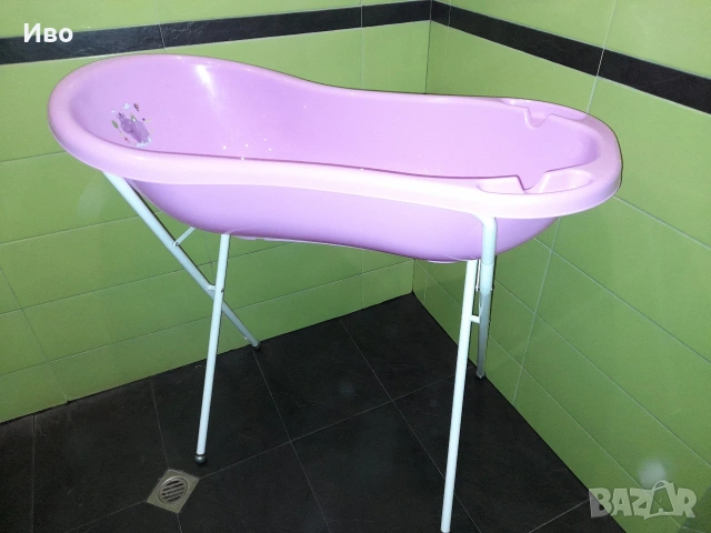 Бебешко корито/вана за къпане(100см.) "HippoFarm" със стойка., снимка 2 - За банята - 53761963