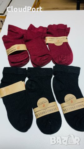 Ferro Freccia дамски чорапи, Бордо/Черно, 6 бр., снимка 3 - Дамски чорапи - 44498928