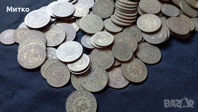 Колекция 150 броя Тунис , снимка 2 - Нумизматика и бонистика - 53071804