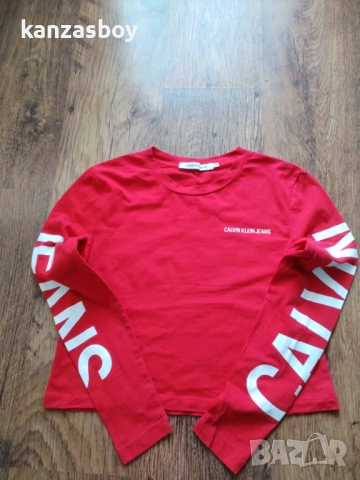 Calvin Klein Jeans - страхотна дамска блуза КАТО НОВА ХС, снимка 5 - Блузи с дълъг ръкав и пуловери - 53803070