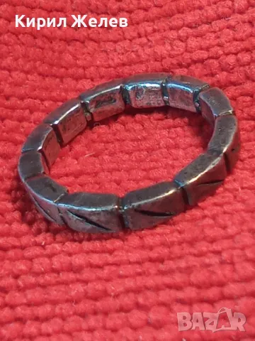 СТАР СТИЛНО ОРНАМЕНТИРАН СРЕБЪРЕН ПРЪСТЕН Тип ХАЛКА ОКСИДИРАНО СРЕБРО 925 ПРОБА 36978, снимка 11 - Пръстени - 49682882