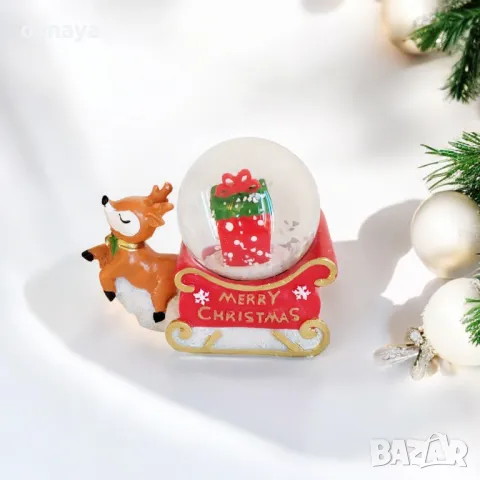 5408 Коледно преспапие Шейна с еленче