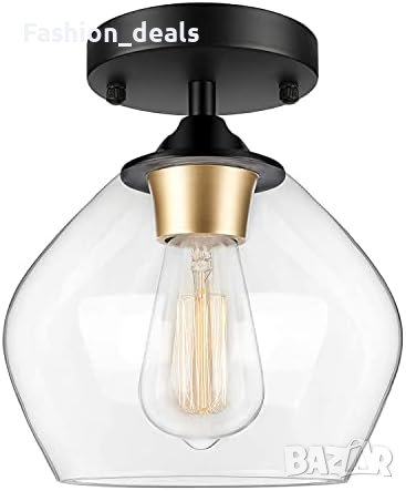 Нова Модерна таванна светлина с прозрачен стъклен нюанс/Дом Спалня Коридор