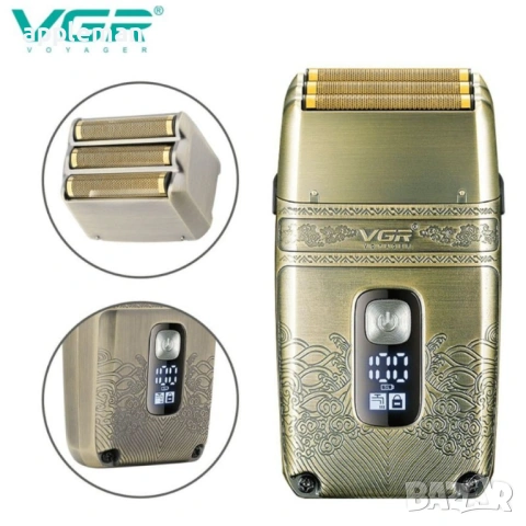 Електрическа самобръсначка с тройна титанова мрежа VGR V-335