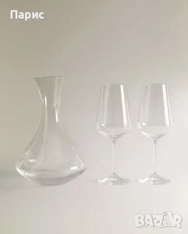 Стъклен сервиз Бохемия кристал zara home, снимка 2 - Сервизи - 55845346