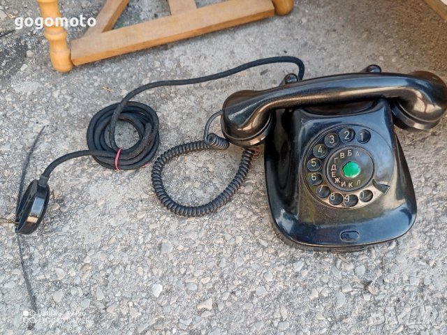 стар телефон бакелит и шайба , снимка 1 - Други ценни предмети - 42059781