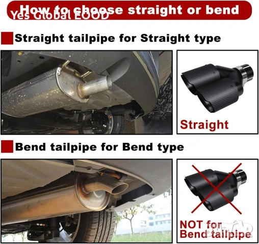 63mm Карбонов накрайник ауспух 2.5"→3.5" Черен, снимка 7 - Аксесоари и консумативи - 53640033