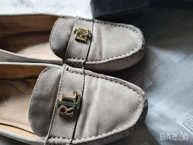 Лоуфъри Zara черни лачени , Lauren Ralph Lauren мокасини , снимка 9 - Дамски ежедневни обувки - 52042080