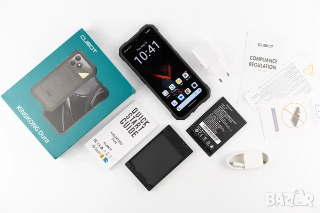 Cubot KingKong Dura - 2 сменяеми батерии 5000mAh, 8GB+12GB/256GB, 64MP, защита IP68/IP69K/MIL-STD810