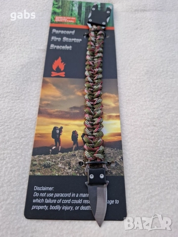 Гривна за оцеляване от паракорд с ножче, снимка 9 - Екипировка - 52549770
