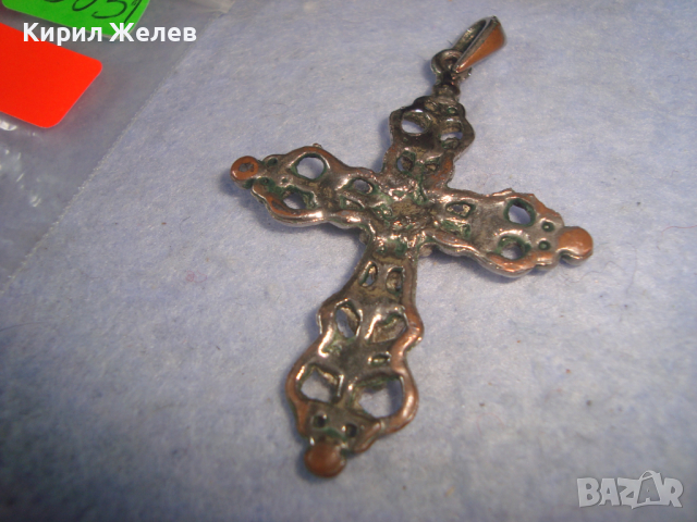 СРЕБРИСТ с ИКРУСТИРАНИ КРИСТАЛИ РЕТРО АРТ НАГРЪДЕН КРЪСТ 73931, снимка 7 - Колиета, медальони, синджири - 36290959