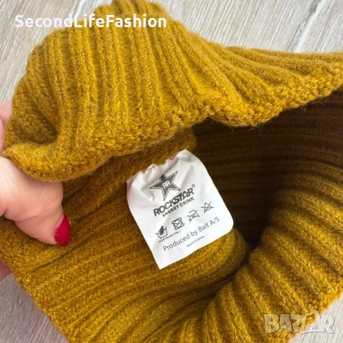 Плетена шапка Rockstar Energy Drink, един размер, памучна вълна, 90-те, унисекс, OS, снимка 3 - Шапки - 52990793