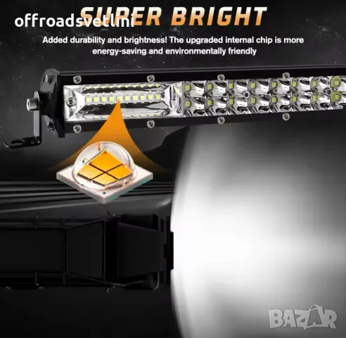 НОВ МОДЕЛ 50 cm 180W 12D ULTRASLIM LED BAR в комплект с окабеляване, снимка 5 - Аксесоари и консумативи - 49756172