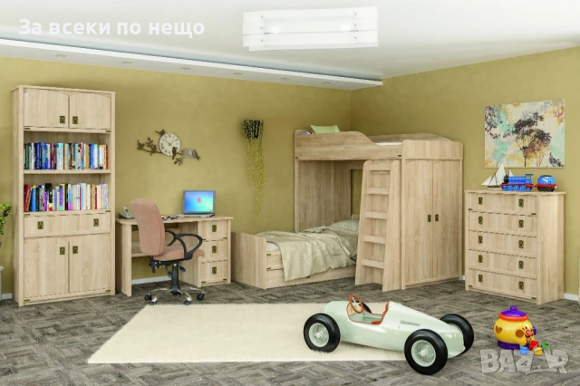 Бюро VALENSIA 3Ш дъб сонома Код P1204, снимка 2 - Бюра - 51708261