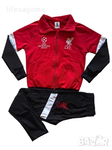 Детски футболен анцуг Ливърпул детски екип с дълъг ръкав Liverpool комплект