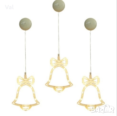 Коледна залепваща се украса с LED светлини-1бр. , снимка 7 - Декорация за дома - 52525681