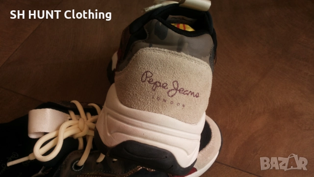 Pepe Jeans Sloane Camu Sneakers PLS31278 Black 999 Размер EUR 40 / UK 7 дамски естест. кожа 152-13-S, снимка 8 - Маратонки - 52666787