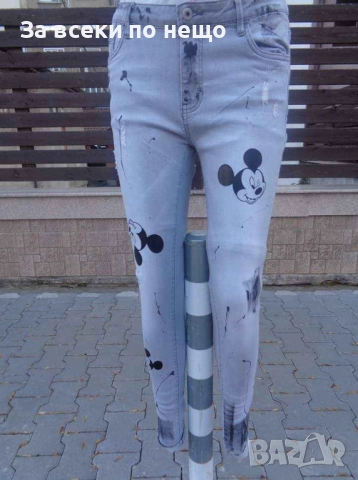 Mickey Mouse Дамски Дънки Мики Маус Код SV-24, снимка 2 - Дънки - 52499412