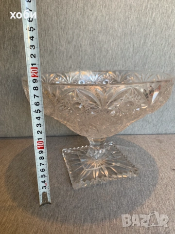 голяма кристална фруктиера , снимка 3 - Антикварни и старинни предмети - 53850120