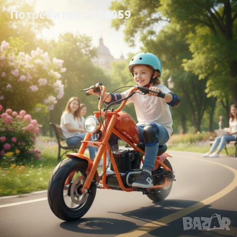 Електрически мини скутер C12B Harley baby, снимка 2 - Велосипеди - 53098765