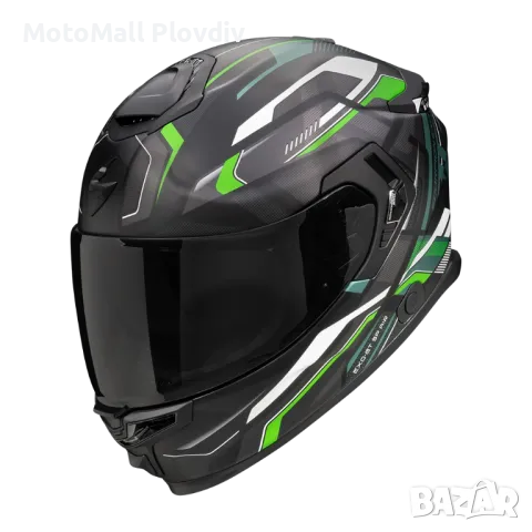 Промо! Каска SCORPION EXO-GT SP AIR AUGUSTA Matt Black-Grey-Green 