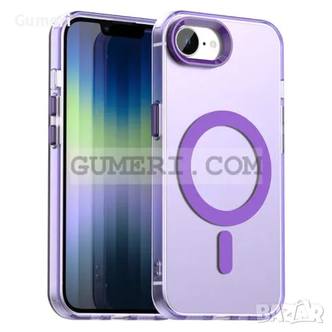 Хибриден Magsafe Мат Кейс за Apple iPhone 16e, снимка 7 - Калъфи, кейсове - 50008555