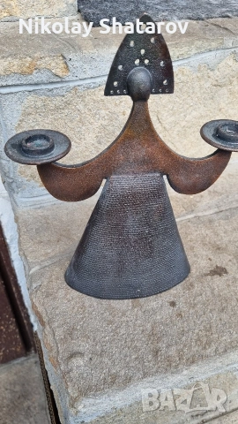 Руски бронзов свещеник , снимка 6 - Антикварни и старинни предмети - 53738878