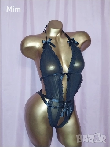 S Черно еротично боди , снимка 6 - Бельо - 53613715