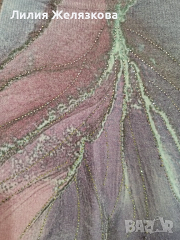 Нов пуловер,красиви цветове,с камъчета., снимка 2 - Жилетки - 52505442