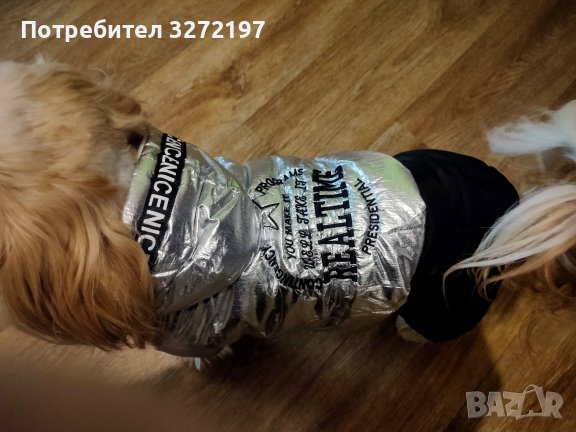 Дизайнерски,модерен,сребърен гащеризон за кучета ,топла, дебела материя с качулка, снимка 17 - За кучета - 41067724