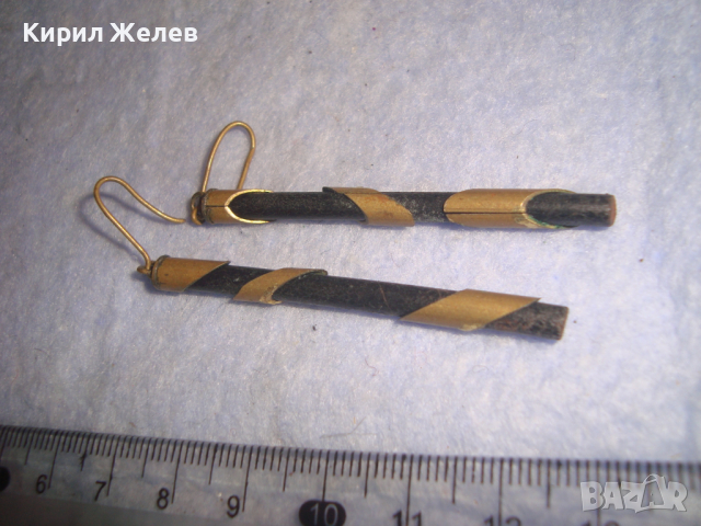 СТАРИ РЪЧНА МАЙСТОРСКА ИЗРАБОТКА ЕТНОГРАФСКИ СТИЛ ОБЕЦИ ДЪРВО и БРОНЗ РЯДЪК МОДЕЛ 77101, снимка 5 - Антикварни и старинни предмети - 36507600