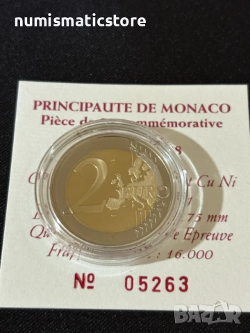 Монако 2018 – 2 евро - 250-годишнина - Рождението на Франсоа-Жозеф Бозио PROOF, снимка 6 - Нумизматика и бонистика - 50866515