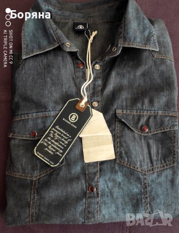 НАМАЛЕНА - Bogner Jeans нова дънкова риза , снимка 11 - Ризи - 41104394