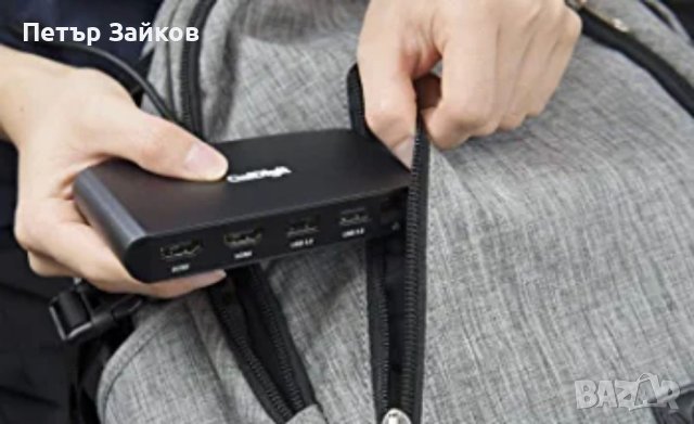 алуминиева докинг станция с вграден кабел Thunderbolt 3, снимка 5 - Друга електроника - 40792233