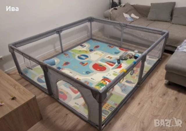 НОВО Детски кът - голяма кошара с мека постелка, пластмасови топки и още, снимка 9 - Кошарки - 38583791