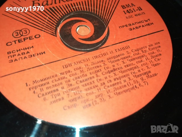 ЦИГАНСКИ ПЕСНИ 0212250741, снимка 16 - Грамофонни плочи - 52620816