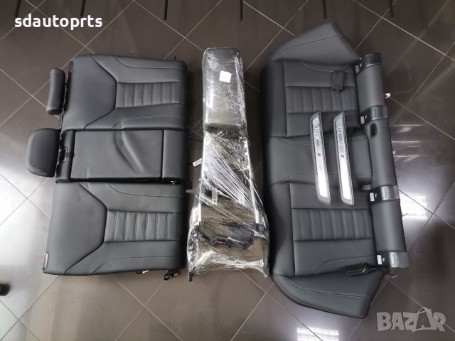 НОВ К-т Sport Салон BMW i4 G26 M50 Черна Кожа Сив Шев Leather Vernasca MAH7, снимка 11 - Части - 41539119