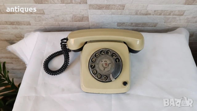 Стар български телефон със слушалка - РЕСПРОМ - ТАБ-600, снимка 2 - Антикварни и старинни предмети - 53346508