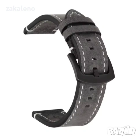 GL01 Кожена каишка за Apple Samsung Galaxy Watch Huawei Xiaomi Garmin, снимка 6 - Резервни части за телефони - 53196475