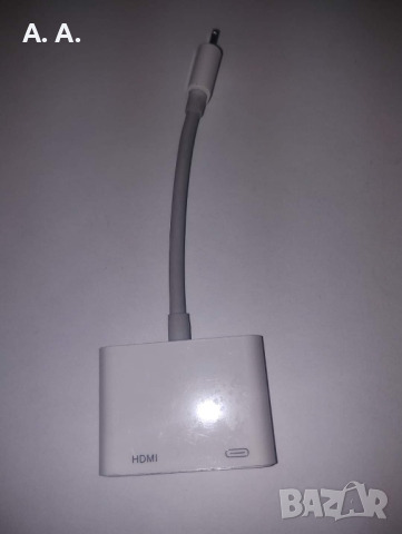 Преходник STELS, Кабел от Lightning към HDMI, Digital AV Adapter, За iPhone, iPad, iPod, Бял, снимка 5 - Друга електроника - 44834766