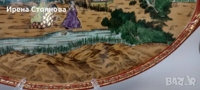 Японско плато с внушителни размери 46,5 /29,5 см. , снимка 13 - Антикварни и старинни предмети - 49377972