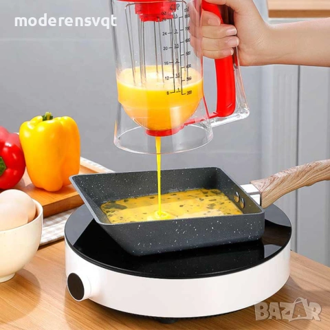 Ръчен уред за палачинки и мъфини с диспенсър и дръжка за миксер, снимка 3 - Други - 53647892