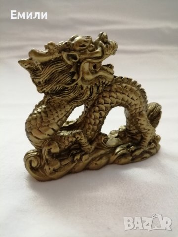 Сувенир малка статуетка китайски дракон в бронзов цвят , снимка 9 - Статуетки - 44466388