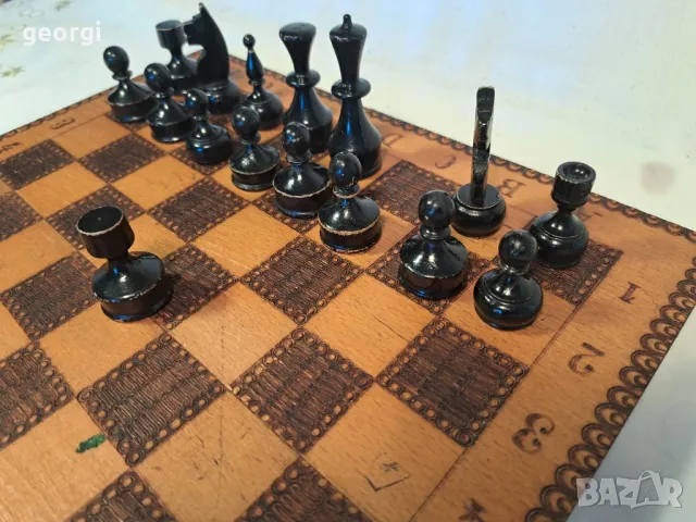 дървена кутия за шах и табла 25/5, снимка 5 - Шах и табла - 50331566