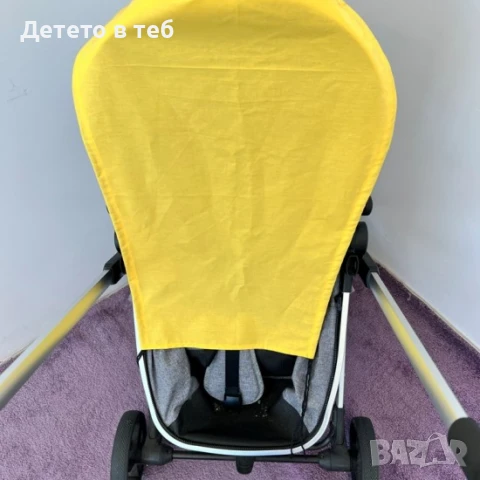 Тента за бебешка количка жълта, снимка 1