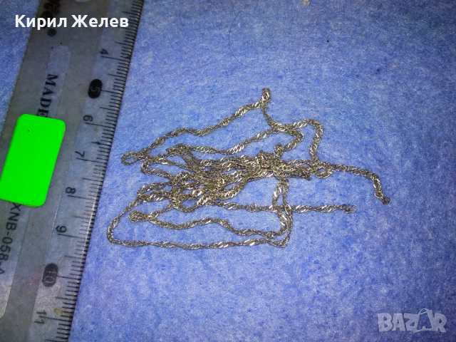 СТАРА ПОСРЕБРЕНА СРЕБЪРНА ВЕРИЖКА СИНДЖИР ЛАНЧЕ от БЛАГОРОДНА НЕРЪЖДАЕМА СТОМАНА 43343, снимка 8 - Колиета, медальони, синджири - 44692156