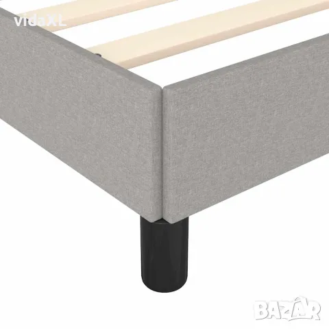 vidaXL Рамка за легло без матрак, светлосива, 120x200 см, плат, снимка 7 - Спални и легла - 56147204